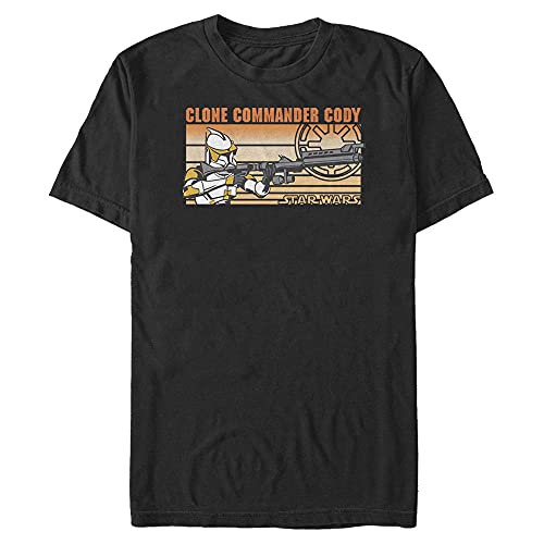 T-shirt Star Wars Clone Wars Cody noir taille grande 5XL pour homme