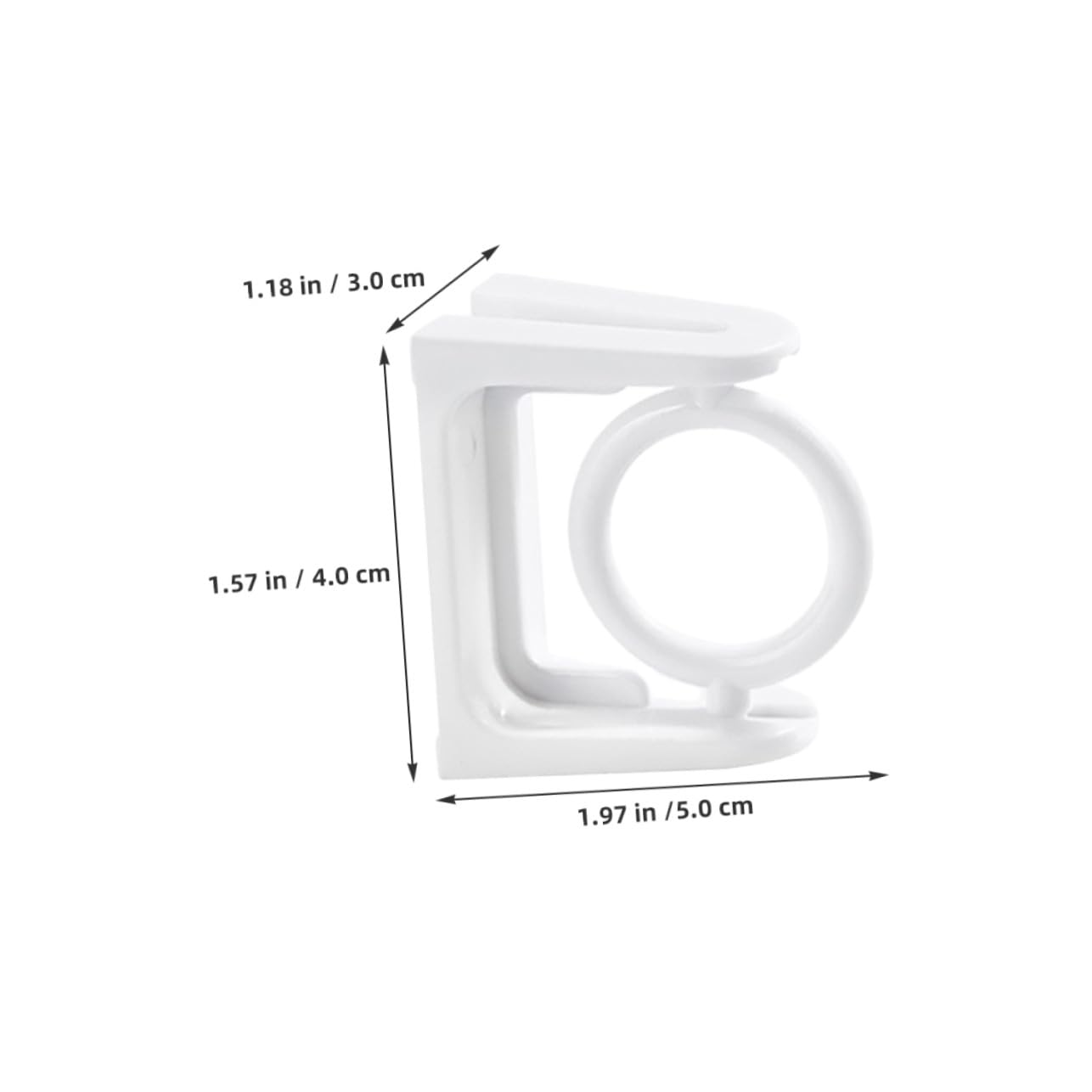 POPETPOP 30pièces Support Adhésif pour Tringle De Douche Crochets De Tringle Plastique Auto-adhésifs Lot de Fixation Blanche sans Clous pour Carrelage Et Verre