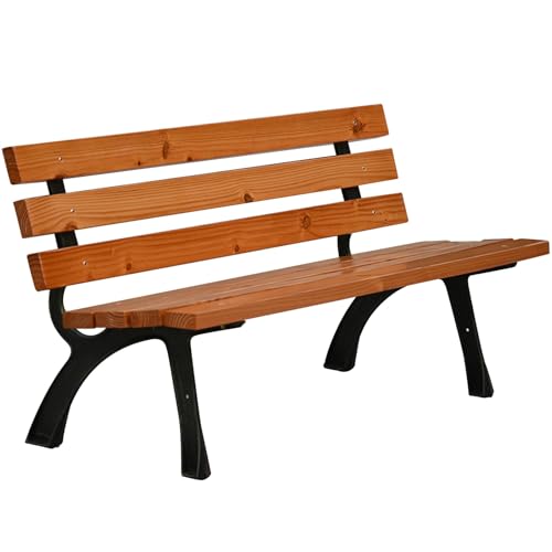 Bancs d'extérieur résistant aux intempéries avec assise en bois massif