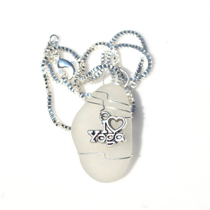 Genuine Frosted Sea Glass Necklace 