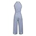 Lover-Beauty Mono Largo Mujer Verano Casual Raya Vendaje Cintura Alta con Bosillo...