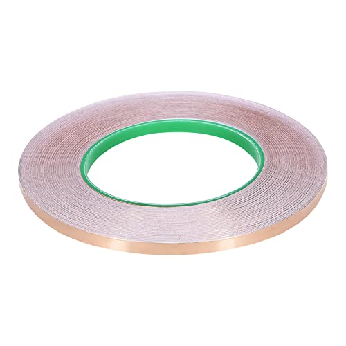 Image of Copper Foil Tape Conductive Adhesive Double Sided, [for EMI Shielding, Stained Glass, Paper Circuits, Grounding] - 3 /16 inch /164ft