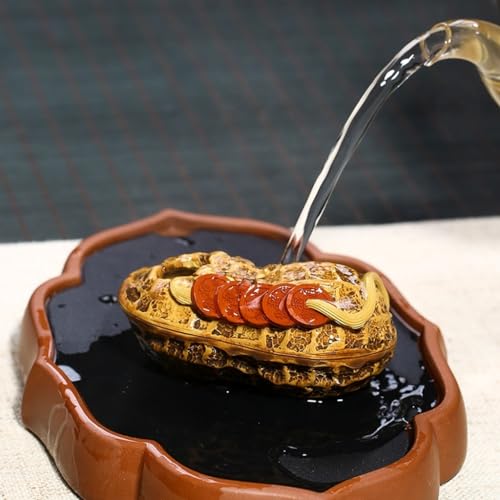 Mascota de té para evitar salpicaduras en bandeja de té de arena morada 7