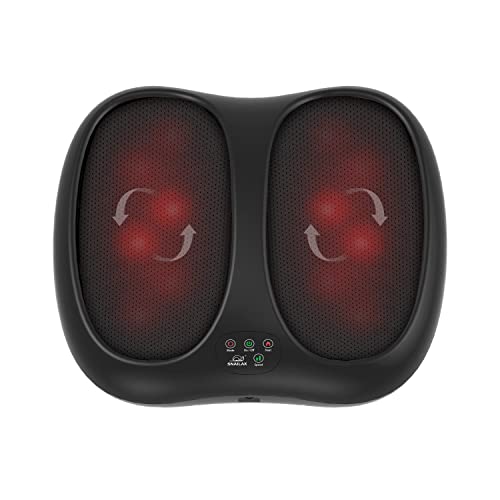 Snailax Foot Massager Machine, Rolling Scrapping Vibration Foot Massager with Heat, Shiatsu Feet Massage for Circulation, Planter Fasciitis, Neuropathy Pain Relief, Gifts for Women,Men Home/Office Use