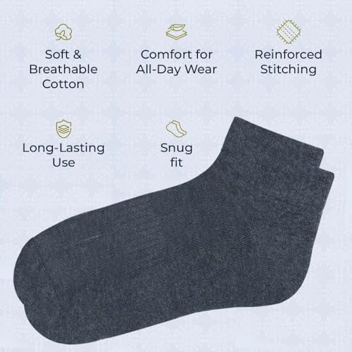Image of Ankle Socks for Men|Sneaker Socks Breathable Socks for Loafers|Athletic Running Socks Gym Everyday Sock|6 Pairs