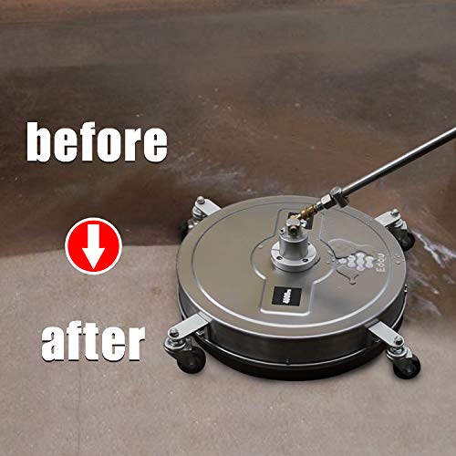 EDOU 20'' Pressure Washer Surface Cleaner Power Washer Accessory with 2 Extension Wand Attachments,4000 PSI