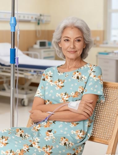 Image of Deyeek Hospital Gowns for Women Labor Delivery Shoulder Surgery Dress Adaptive Clothing Night Robes for Elderly Plus Size
