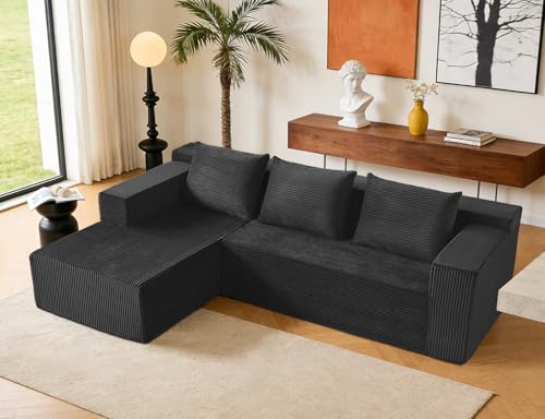 ANONER 103' L Shaped Modular Couch, Modular Sectional Sofa with Chaise, Corner Deep Seat Sofa...
