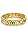 U7 Jewelry Wrist Chain 18K Yellow Gold Plated Men Women's Bracelet
