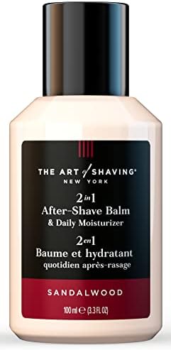 The Art of Shaving After-Shave Balm for Men - Face Moisturizer, Clinically Tested for Sensitive Skin, Sandalwood, 3.3 Ounce