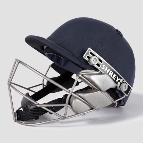 Image of SHREY Pro Guard Stainless Steel 2.0 Batting Cricket Helmet for Men's (Navy, S)