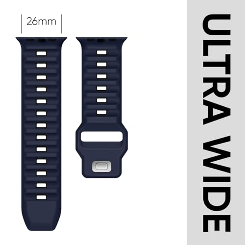 Image of Sport Bands 6-Pack Compatible with Apple Watch Ultra 3 /2 Band 49mm 46mm 45mm 44mm 42mm, Wide Soft Silicone Wristbands Waterproof Strap Men for iWatch Series 11 10 9 8 7 6 5 4 3 SE Ultra
