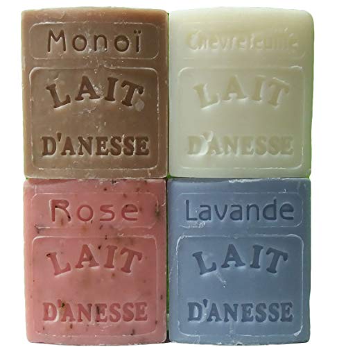 Lot 4 savons au lait d'ânesse parfum floral Cover