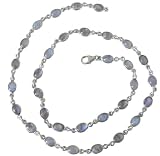 Beautiful oval rainbow moonstone Wedding Anniversary necklace 925 Sterling Silver gemstone Jewelry