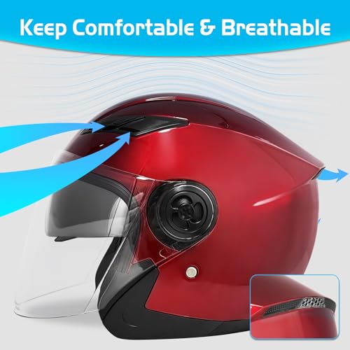 SanQing Open Face 3/4 Half Helmet