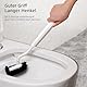 HAMITOR Toilettenbürste WC Bürsten Set: Tiefenreinigung Klobürste mit Randreiniger- Flexible Klobürstenhalter für Badezimmer und Gäste-WC Stehen Nachhaltige Toilet Brush-Weiß