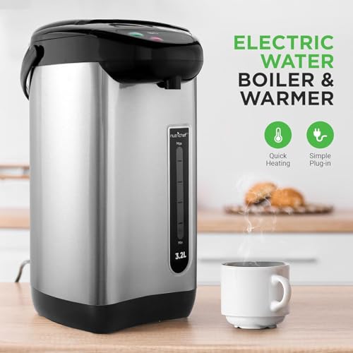 Tetera eléctrica NutriChef 3.38 QT acero inoxidable miniatura 2
