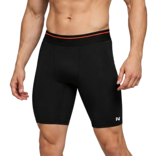 Image of NINQ Mens 2 Pack Polyester Yoga Short Men Summer Running Gym Sports Shorts with Pockets Shorts for Men (in, Alpha, 2XL, Regular, BLACK2)