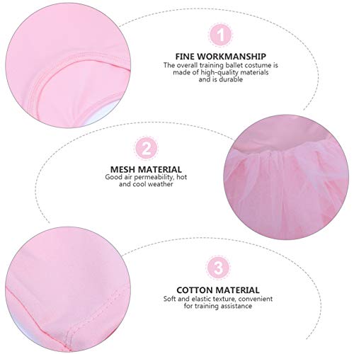 ABOOFAN Kids Girls Mangas Compridas Tutu Dress Ballet Collet para Dançar Ginástica Performance (S Ro
