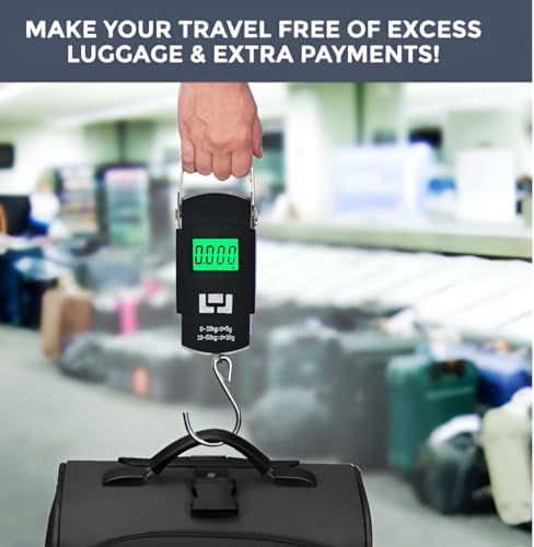 Image of GTT 50 kg Hanging Scale | Weight Machine for Luggage Weighing Scale | Bag Weighing Scale for Luggage Suitcase | Gas Cylinder & Travel | (New hanging scale)