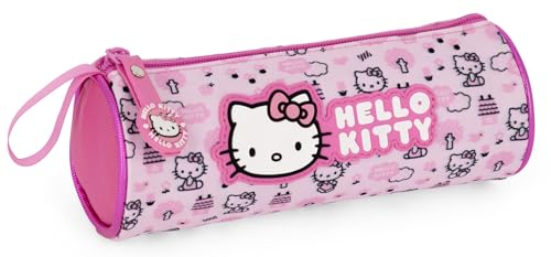 Trousse Scolaire Ronde Fille pour Fan de Hello Kitty -...