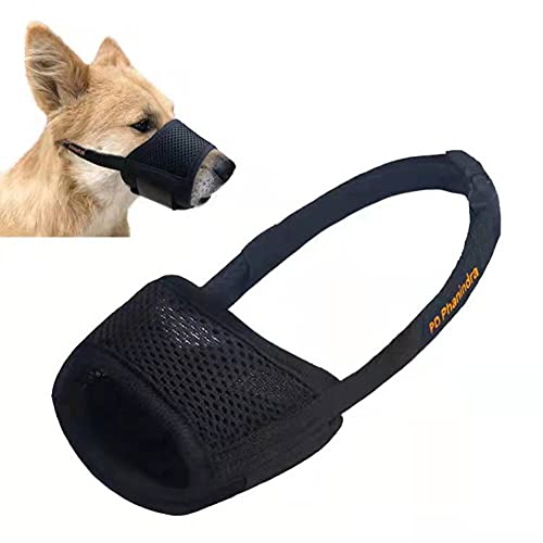 Phanindra Dog Muzzle Nylon Soft Muzzle Anti-Biting Barking Secureï¼ŒMesh Breathable Pets Muzzle for Small Medium Large Dogs