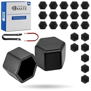 Your Day Mate Czarne Nakładki na Śruby 22-częściowy