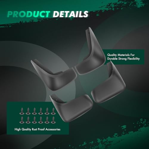 Image of SCITOO Set of 4PCS Universal mud Flaps for 2002-2006 for Toyota Camry Front & Rear mud Flaps Splash Guard Set