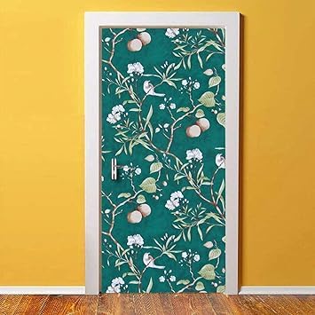 Image of Self Adhesive Waterproof Wallpaper for Kitchen Living Room Bed Room Furniture Makeover Cabinet Shelf Liner Tile Pattern Removable Contact Paper(Vintage Flower & Bird (45X500 CM)