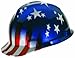 MSA Safety Works 10052945 American Stars and Stripes V-Gard Protective Hard Hat (medium )