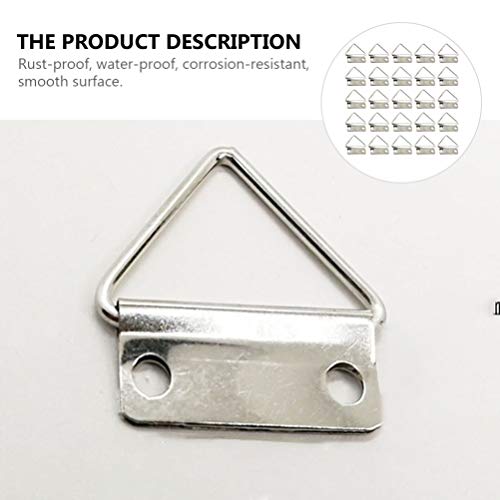 Image of DOITOOL Wall Mounted Hooks 100pcs Triangle Photo Frame Hooks Triangle Shaped Picture Photo Frame Hanging Hanger Rings Hooks for Wooden Frame and Cross Picture Hanging Hooks
