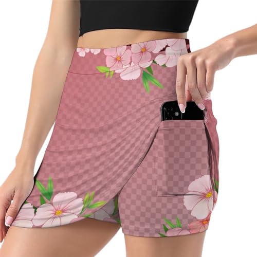 Mini jupe de course rose pour femme idéale pour vos runs matinaux