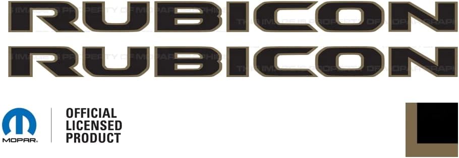 Decal Mods Rubicon 392 Bronze Gold Hood Graphic Decals Stickers fits Jeep Wrangler & Gladiator JL/JT Rubicon (2018-2024) (Set of 2) FB392O (Black w/392 Bronze Outline) FJ5S3