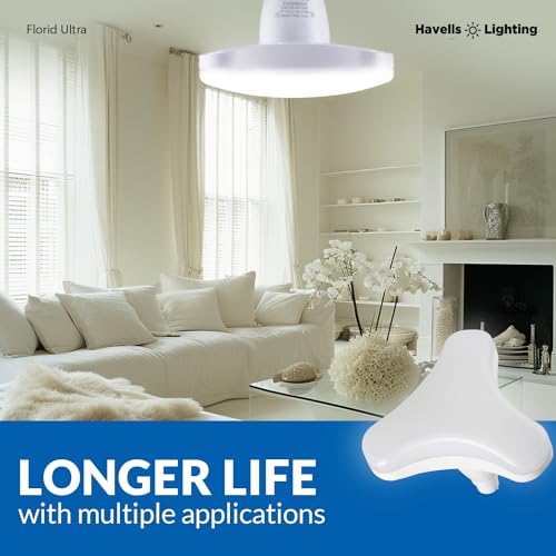Image of Havells 50W LED Cool Day Light Lamp | Up to 85% Energy Saving | Long Lasting|Upto 4KV Surge Protection| BIS Approved|Made in India| (Florid Ultra)|Pack of 1