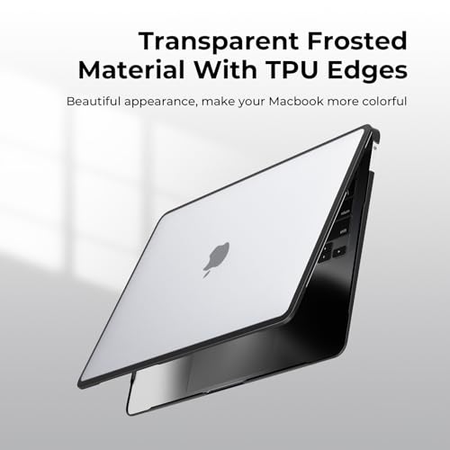 Image of BlueSwan Buleswan New Upgraded Macbook Air 13 Inch Case 2021 2020 M1 A2337 A2179 A1932,Anti-Cracking And Anti-Fingerprint Hard Shell Case,Tpu+Pc,Matte Surface,Clear