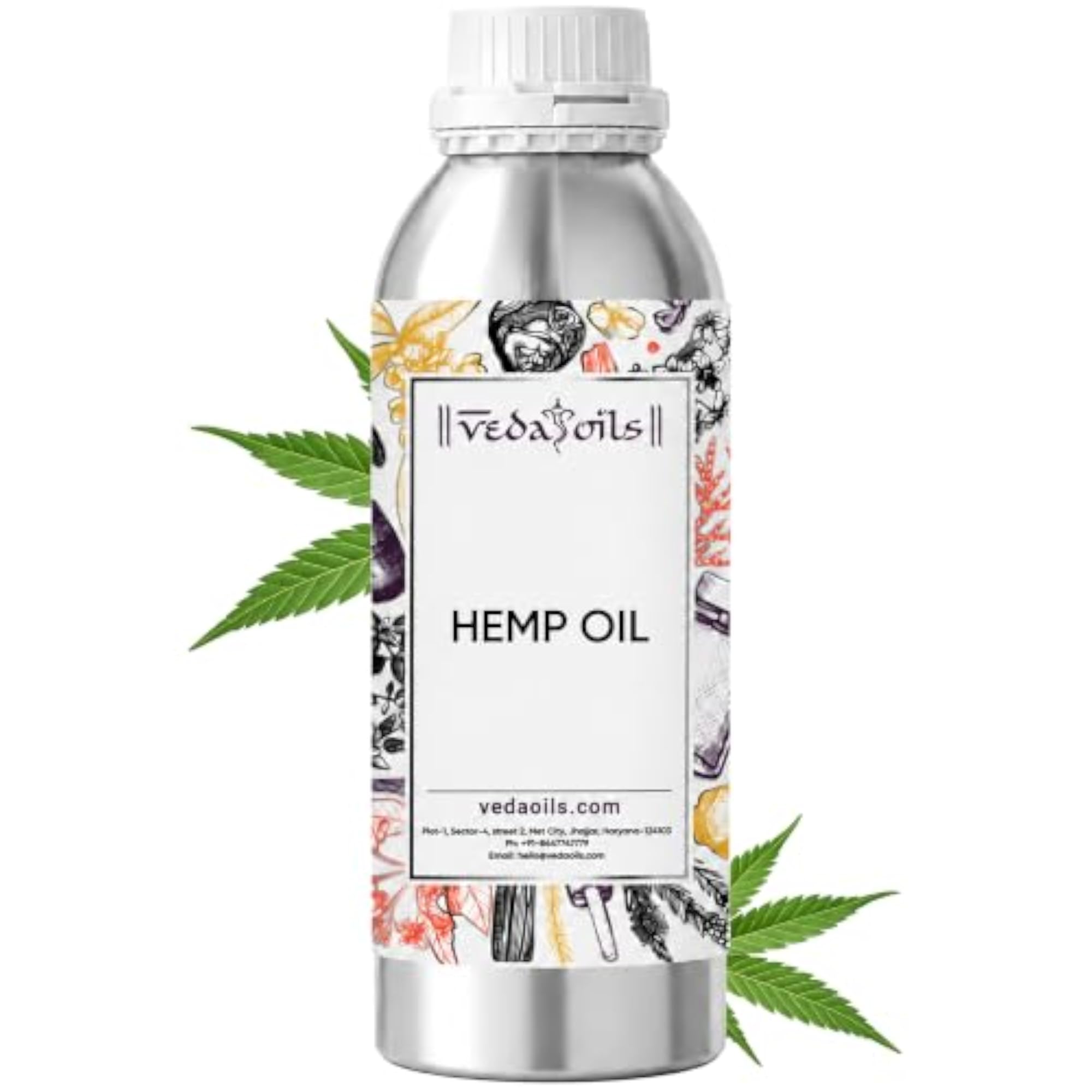 VedaOils Cold Pressed Hemp Seed Oil for Hair Growth