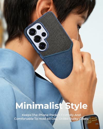 Image of Jkobi Back Cover Case for Samsung Galaxy S25 Ultra (Dual PU Leather Stitch | Professional Minimalist | Soft and Flexible)