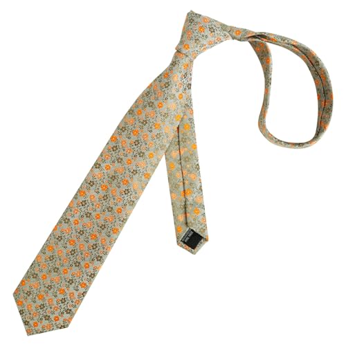 Image of Alizeal Mens 3.15inches Exquisite Floral Tie with Small Flower Printed Pocket Square