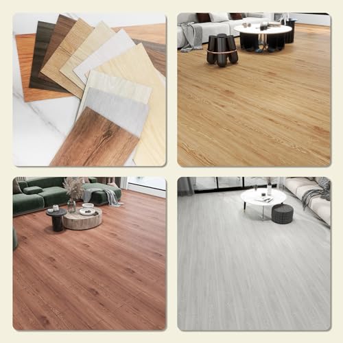 Carreaux de sol效果木纹 JUGATAMAIBU 36 dalles vinyle adhésives imperméables et résistantes - 5