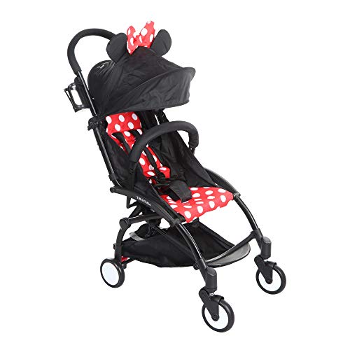 Image of Tiffy & Toffee Portable Clever Baby Stroller, Black /Red