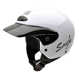 ECE/UN R22.05 NZI 050139G001 Single II Jr White Casco de Moto, Blanco, Talla 52-53 (L)