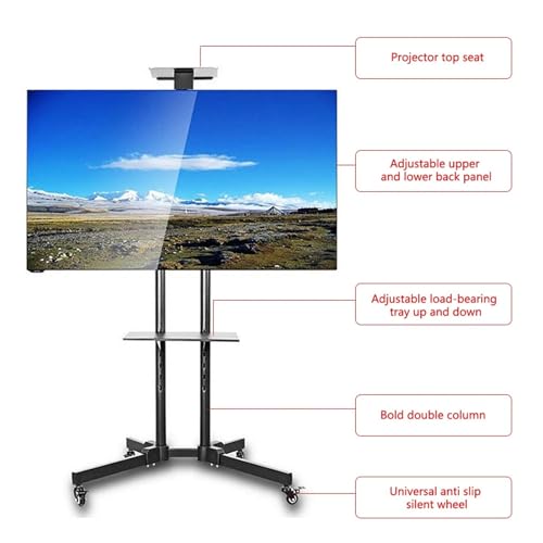 Soporte móvil para TV universal 32-65 pulgadas con ruedas miniatura 6