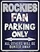 Rockies Novelty Mini Metal Parking Sign PM-234