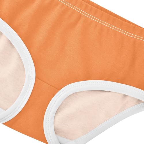 Joisal Cotton Girls Underwear Toddlers Tropical Orange Panties for Girl Bright Kids Briefs Undies 2t4