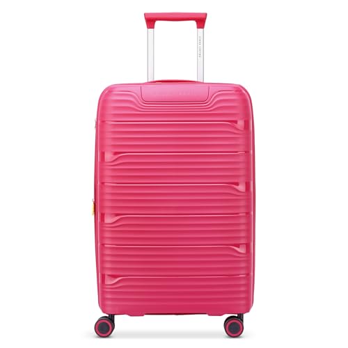 DELSEY Paris Dune Hardside Expandable Luggage with Spinner Wheels, Viva Magenta, Checked-Medium 25 Inch