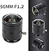 3.2mm 12MP F1.2 HD CCTV Lens, 3.2mm 12MP F1.2 Professional CS Mount Camera Fixed Length Lens for CCTV Camera Lens