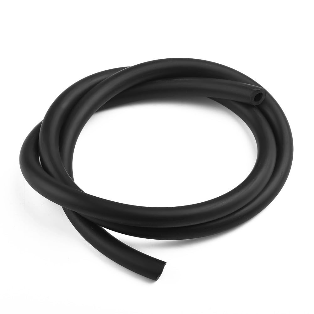 CashMuch 6Mm 1/4" Id Full Silic Fuel Air Uum Hose Tube 1 Meter Black - H Temperature Resistant Anti-Aging Flexible For Petrol And For Diesel Lines