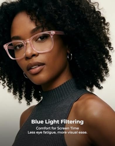 Image of TIJN Blue Light Blocking Glasses for Women Men Square Frame Nerd Eyeglasses Anti Blue Ray Computer Screen Glasses