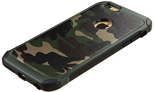 FDTCYDS iPhone 7 case Armor Shockproof Hybrid Rugged Camouflage Case for Apple iPhone 7 - Camo Green (4.7-inch)