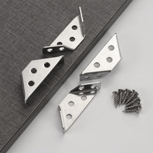Stainless Steel Furniture Corner Connectors for Wood (20 Pcs)